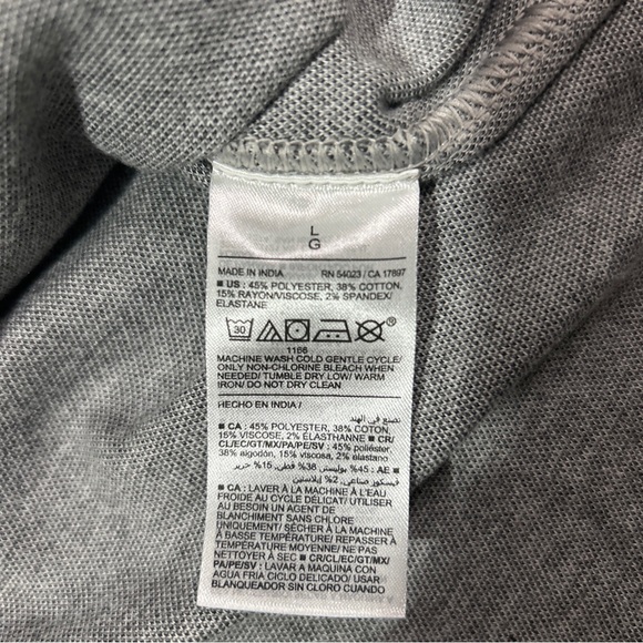 Old Navy Heavyweight Shirt Men’s Large Gray Soft Flannel Classic Fit Long Sleeve - Picture 8 of 11